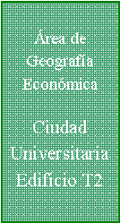 Cuadro de texto: rea de Geografa Econmica                      Ciudad UniversitariaEdificio T2